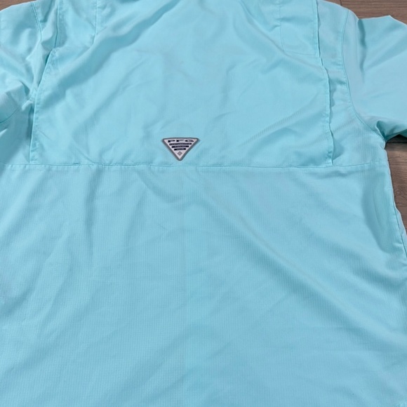 Columbia Men's Tamiami II Aqua Teal Short Sleeve Shirt - Picture 8 of 13